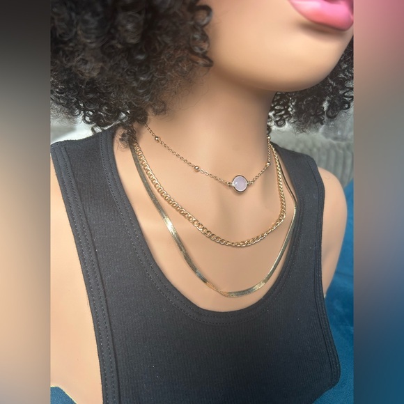 ✨NEW✨ Elegant Gold Layered Pearl Necklace Set - Picture 1 of 9